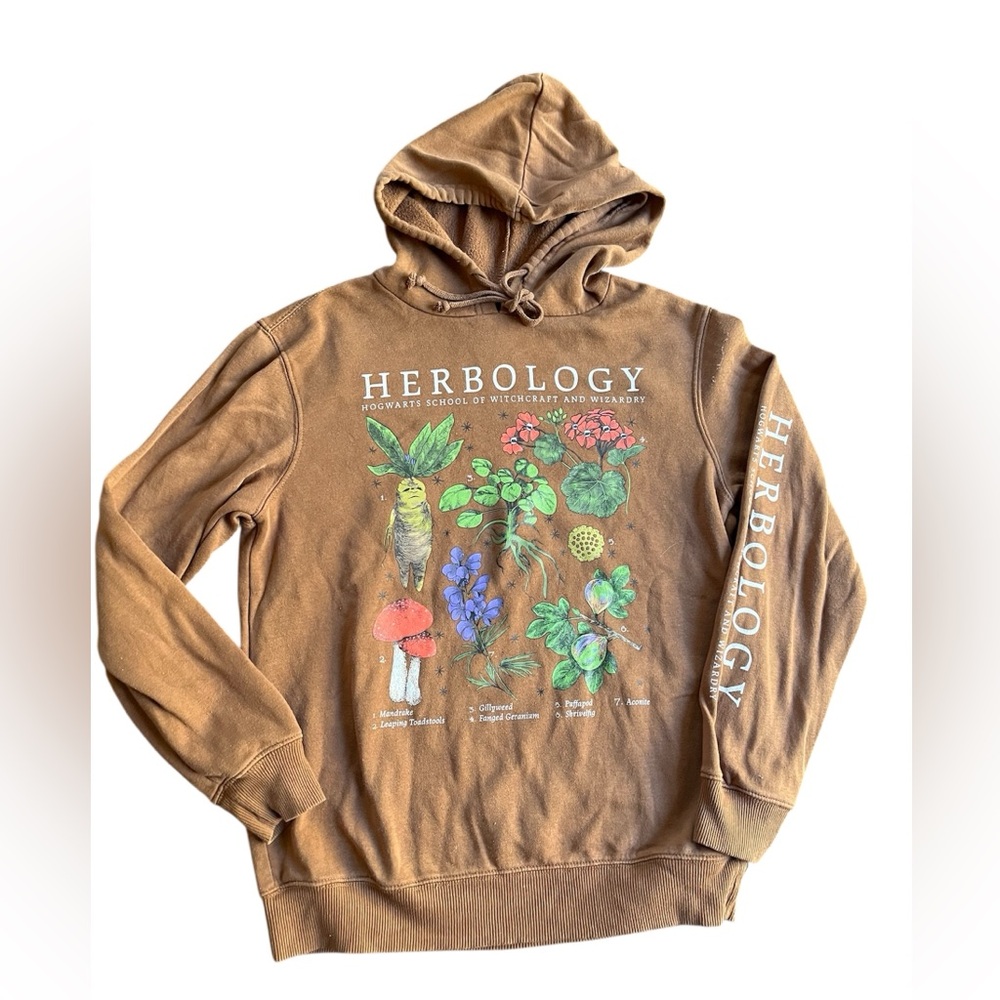 Harry Potter Brown Herbology Hoodie, Medium